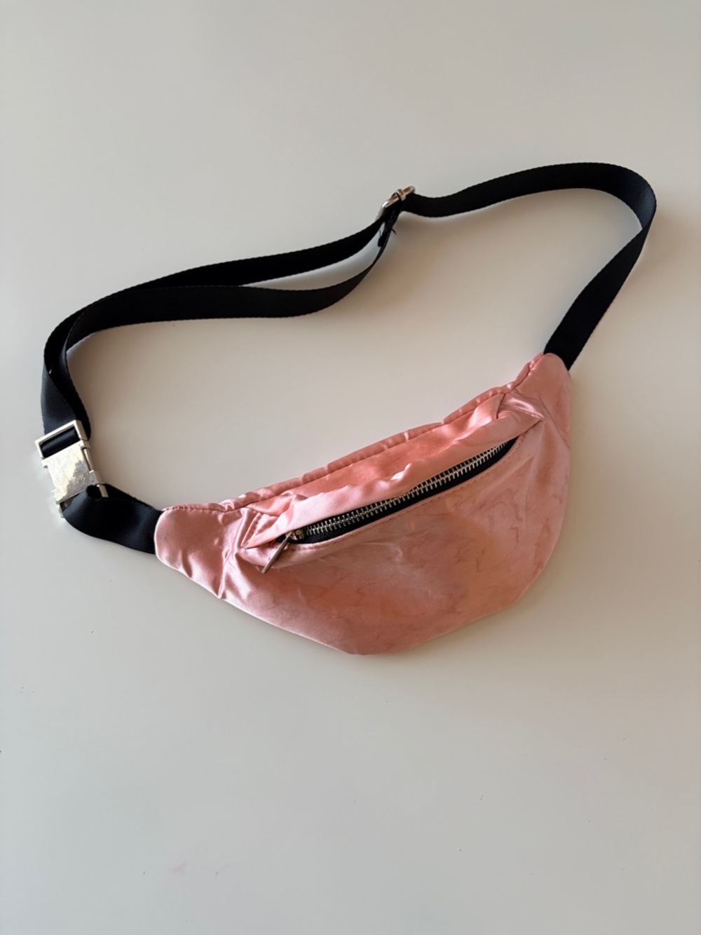 Pink Satin Waist Bag / Fanny Pack